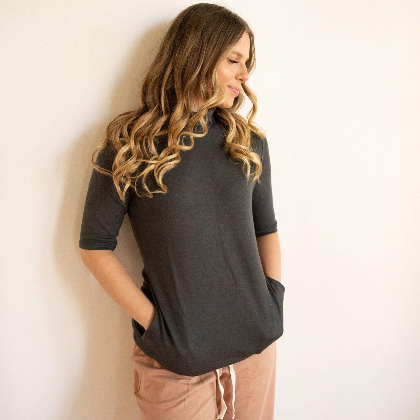 Acadia-Aspen Short Sleeve Mock-Neck Top - eavolu