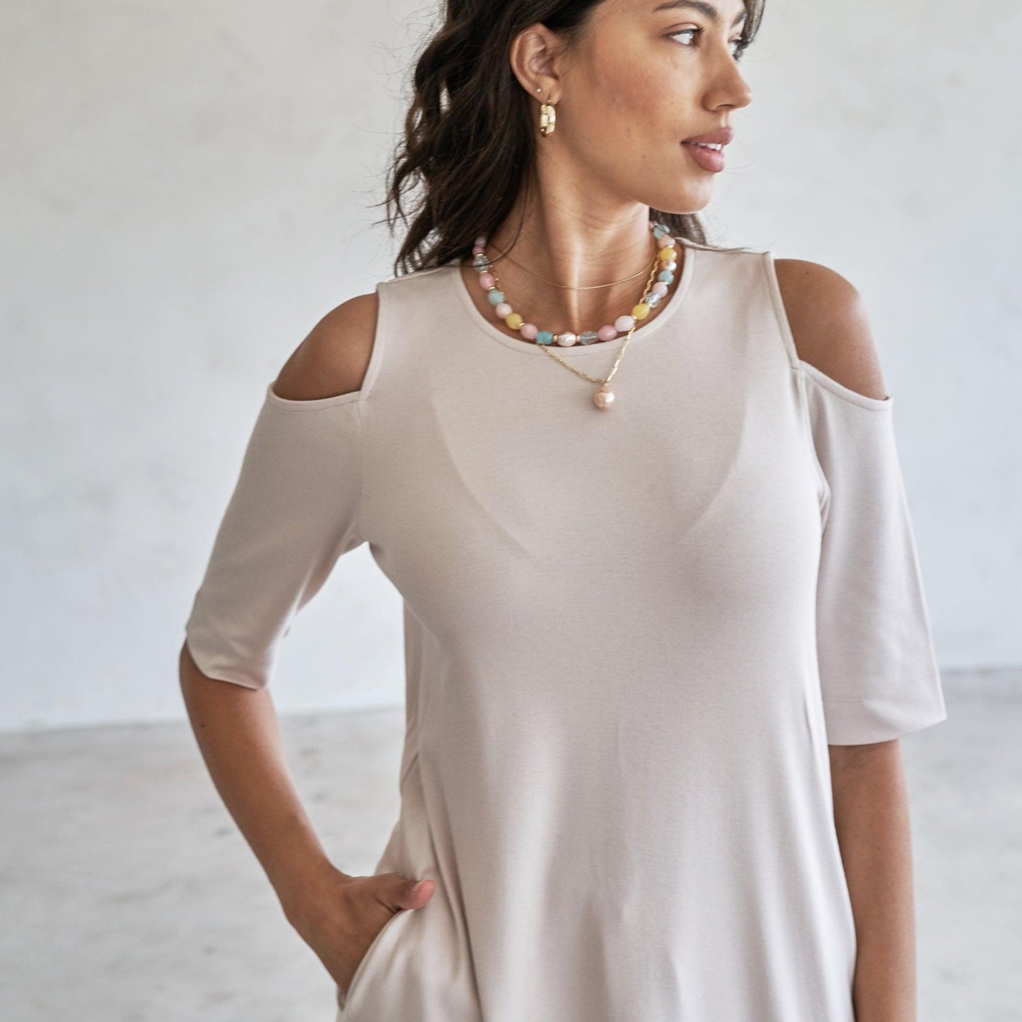 Caspian Cold-Shoulder Tunic/Dress - eavolu