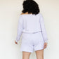 Untamed Off-Shoulder Cropped Sweatshirt - eavolu